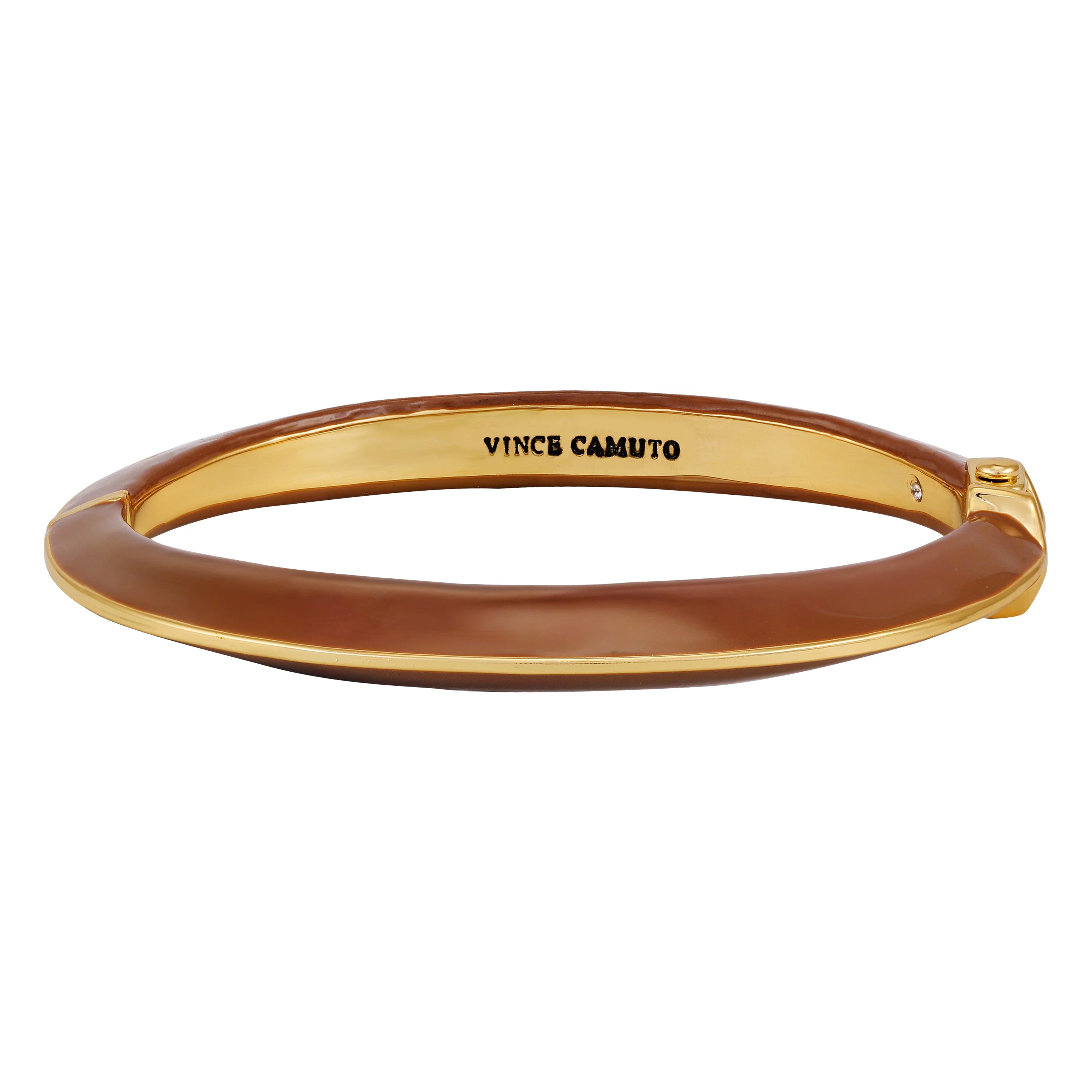 Brown Hinged Cuff Bracelet - Image 2