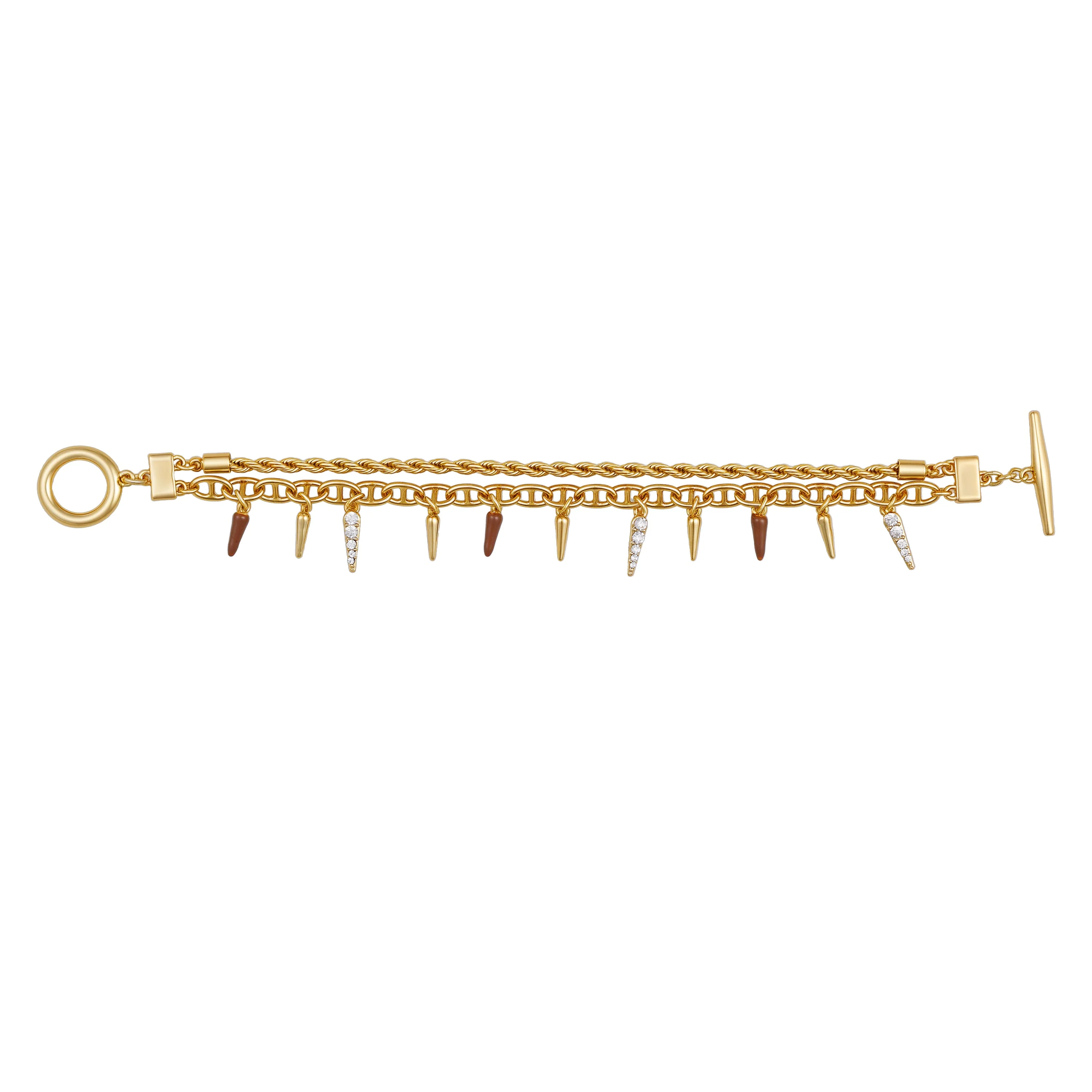 Charm Bracelet With Black Spikes - Image 2