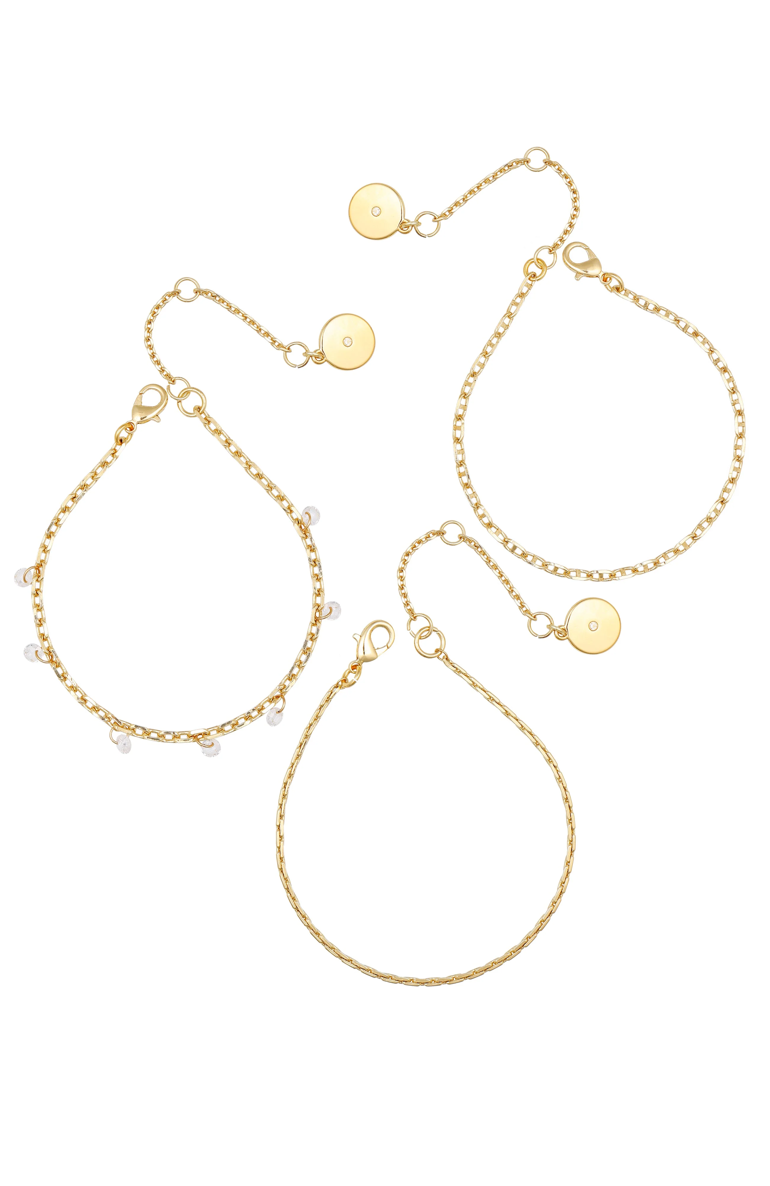 Goldtone Chain Bracelet Set