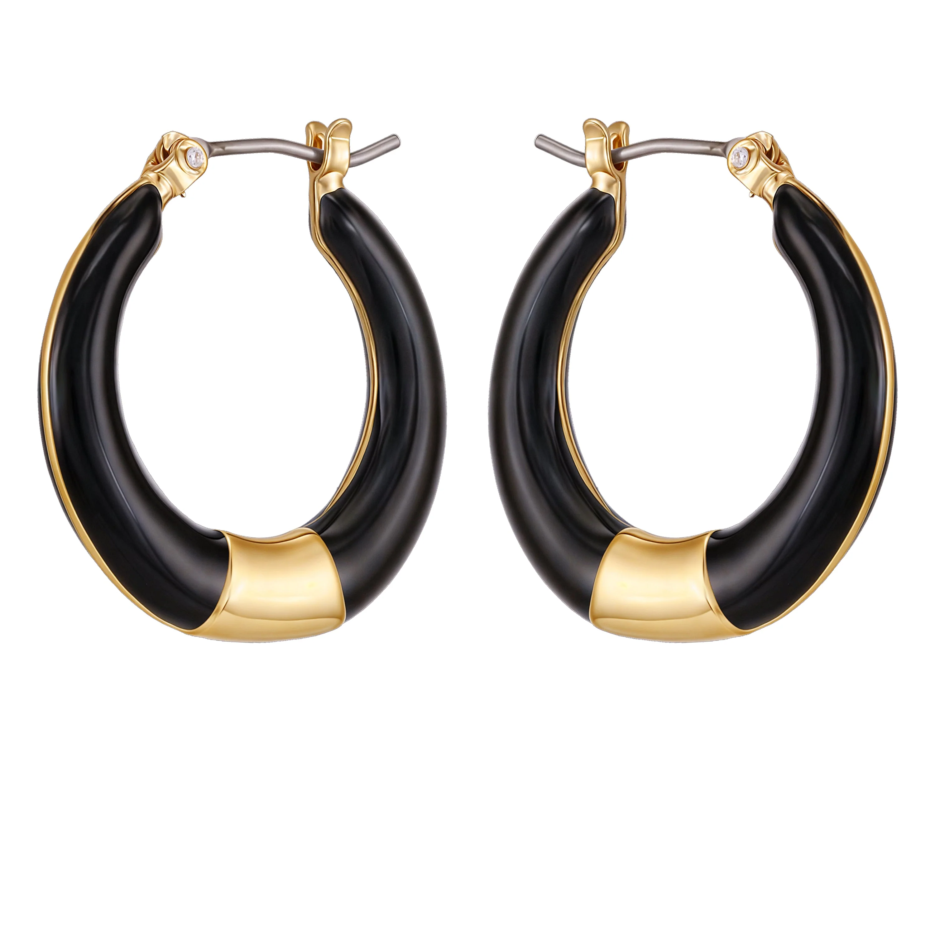Goldtone Spike Drop Earrings - Image 2