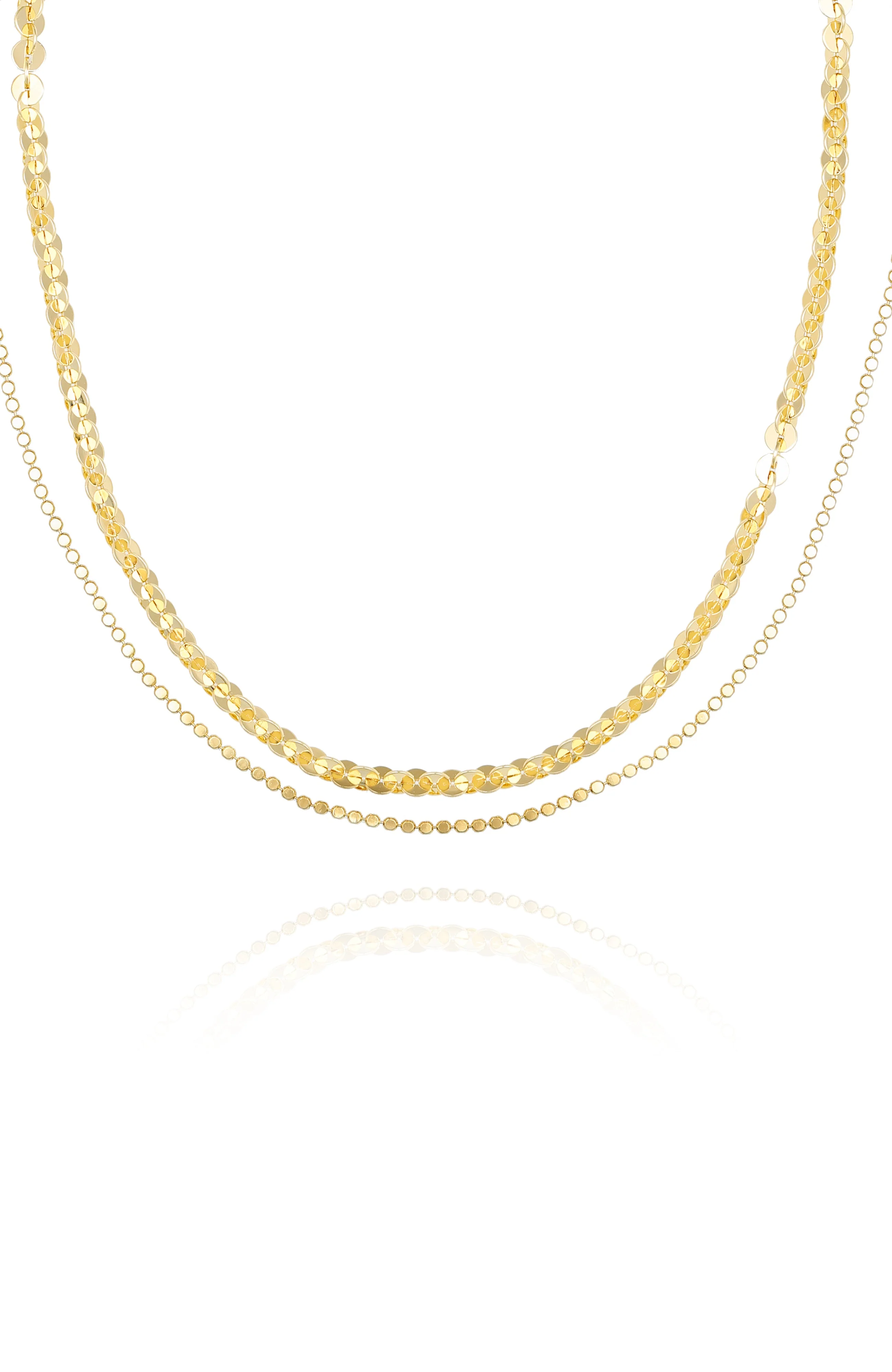 Layered Goldtone Chain Necklace