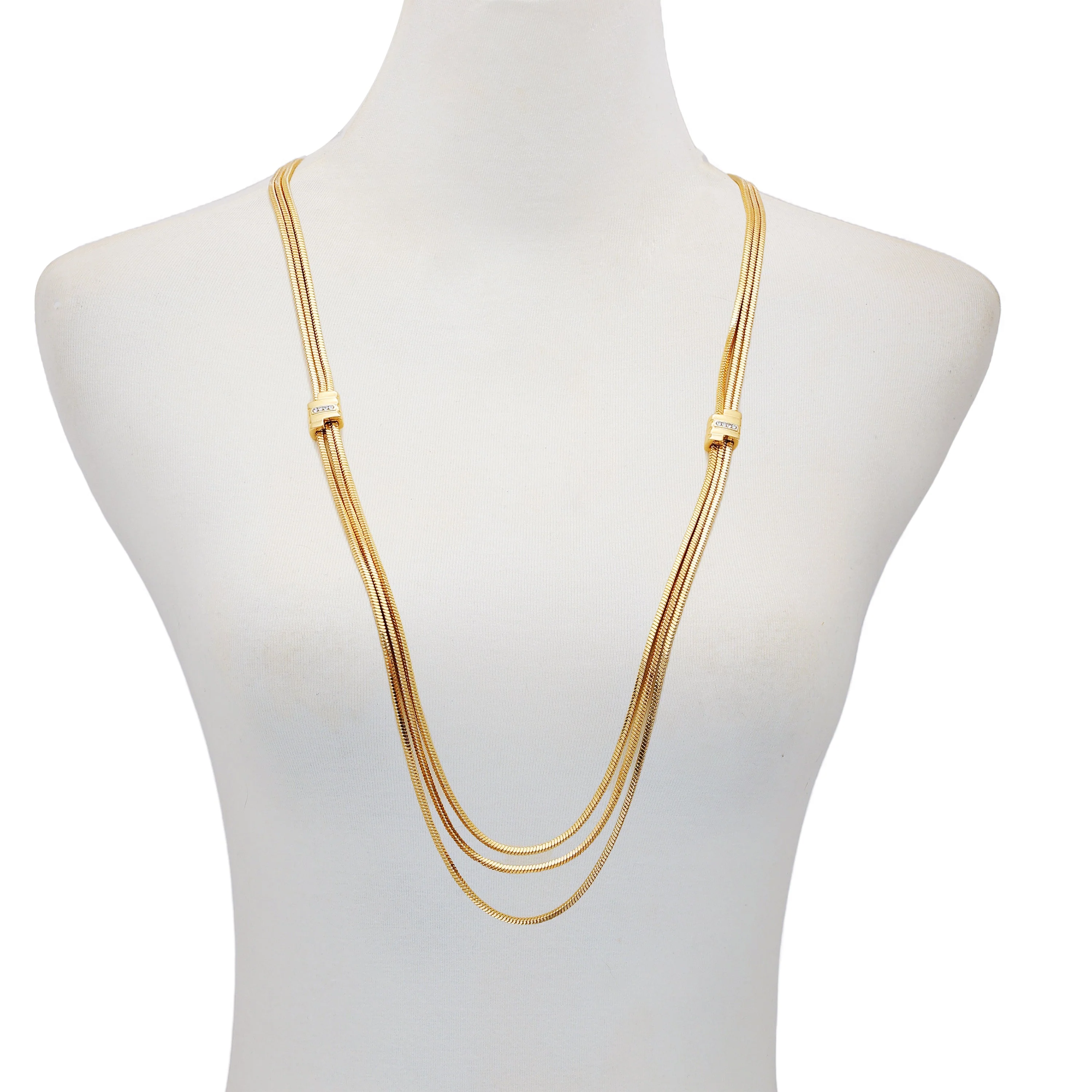 Multi Strand Goldtone Necklace - Image 3