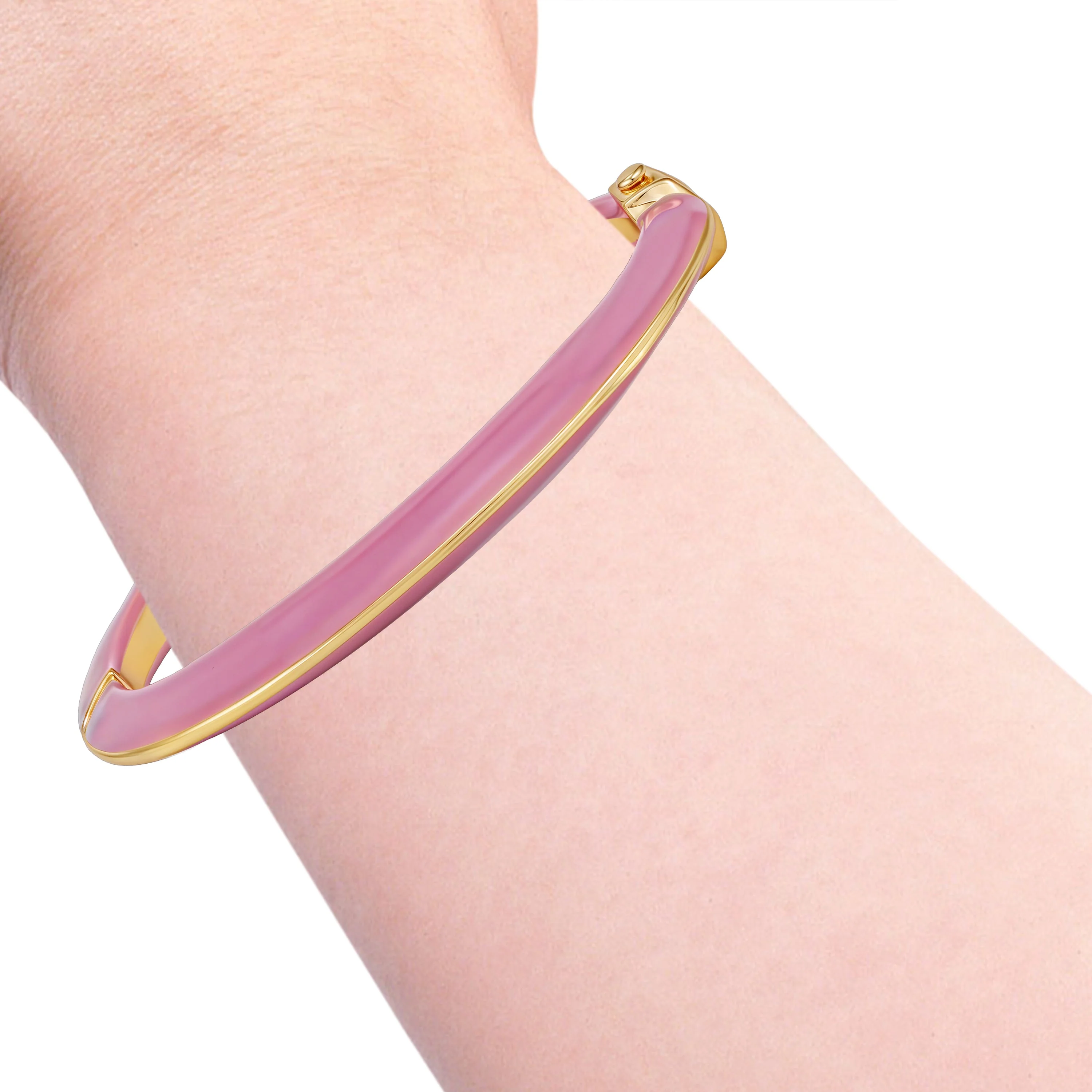 Pink Hinged Cuff Bracelet - Image 3