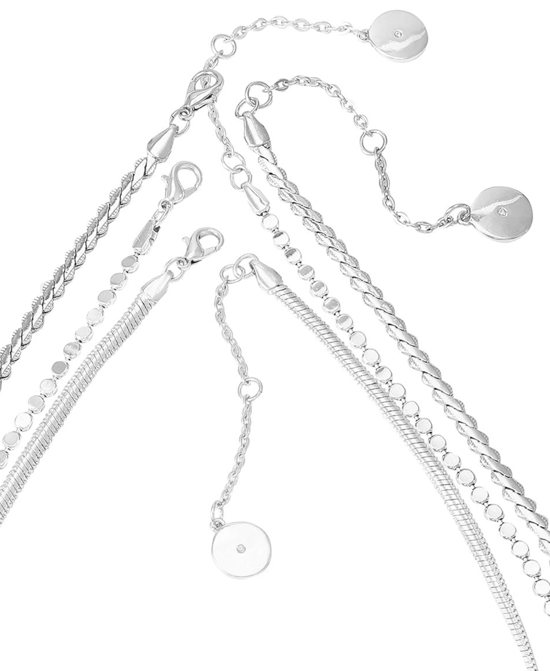 Trio Chain Layered Necklace - Image 2